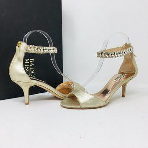 Badgley Mischka Angel II Platini Metallic Heels